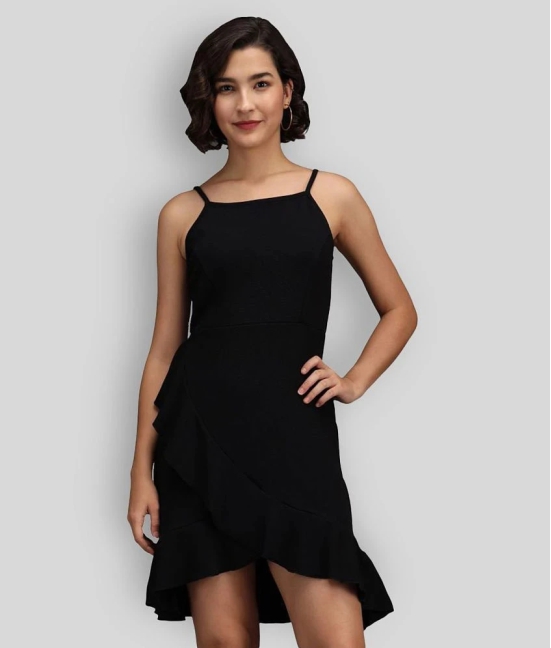 Addyvero - Black Cotton Lycra Womens Fit And Flare Dress ( Pack of 1 ) - L