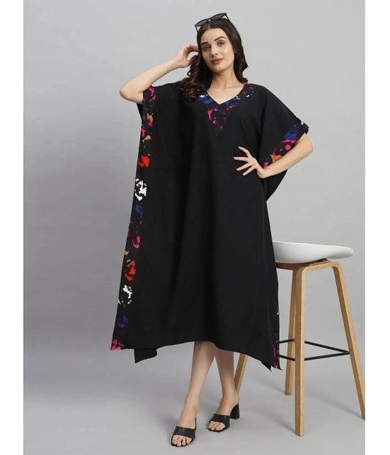 Curvydrobe Crepe Black Beach Dresses - - None