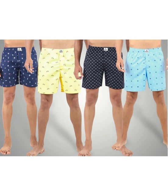 Men Boxer-(Pack of 4) Assorted - None