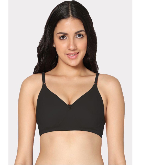 IN CARE LINGERIE - Black Cotton Non Padded Women's T-Shirt Bra ( Pack of 1 ) - None