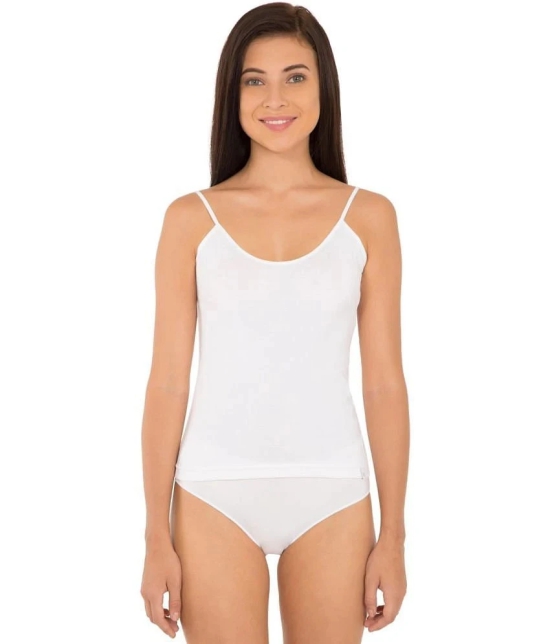 Jockey 1487 Women's Super Combed Cotton Rib Camisole with Adjustable Straps - White - None