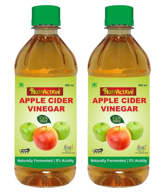 NutrActive Filtered Apple Cider Vinegar 1000 ml Unflavoured Pack of 2