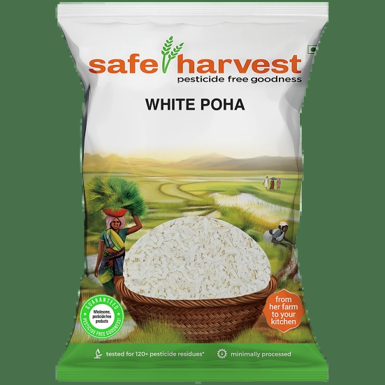 Safe Harvest White Poha, 500 Gms