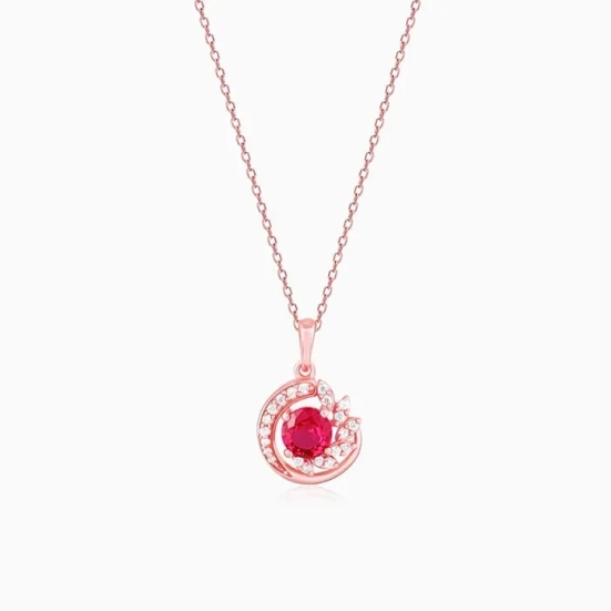 Rose Gold Full of Love Pendant with Link Chain