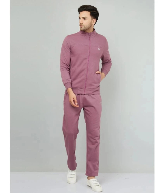 YHA Purple Fleece Regular Fit Mens Tracksuit ( Pack of 1 ) - None