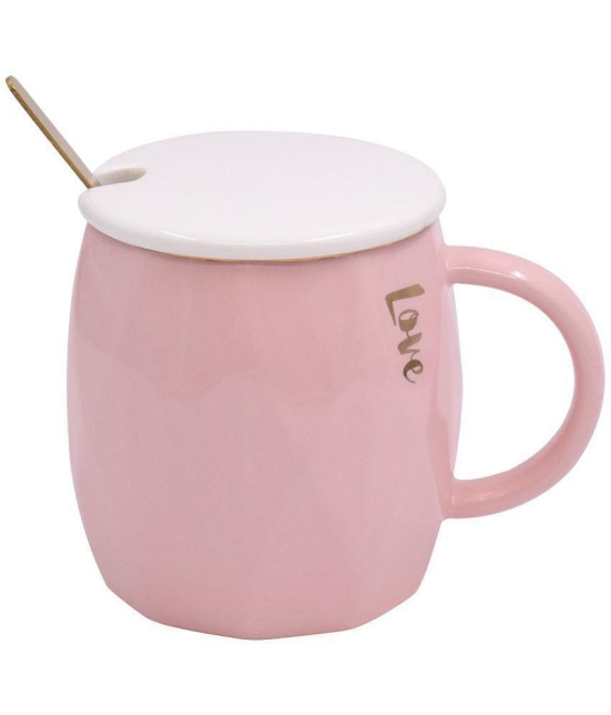 Kookee - Pink Ceramic Coffee Mug ( Pack of 1 ) - Pink