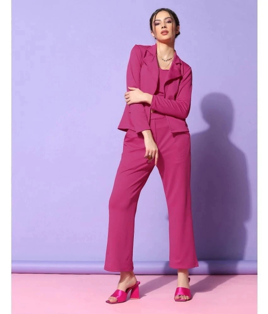 Selvia Pink Dyed Pant Top Set - None