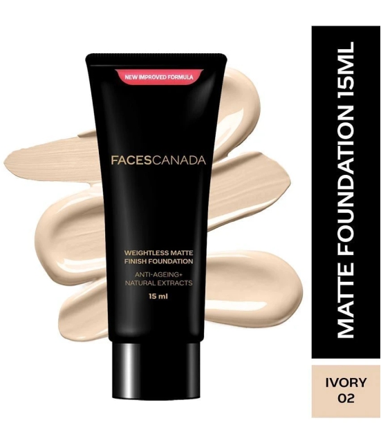 Faces Canada Matte Cream For All Skin Types Skin Ivory Foundation Pack of 1