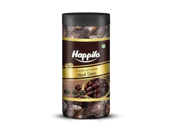 Happilo Premium Black Dry Dates Jar 400g