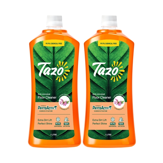 Tazo Chemical-Free Floor Cleaner with Citronella Oil , 1 L - Pack of 2