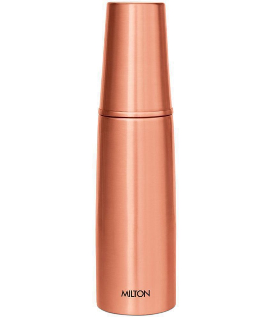 Milton Copper Combo 1000 Water Bottle, 1 Piece, 890 ml,Copper | 100% Leak Proof | Office Bottle | Gym Bottle | Yoga Bottle | Home | Kitchen | Hiking | Treking Bottle | Travel Bottle - Copper