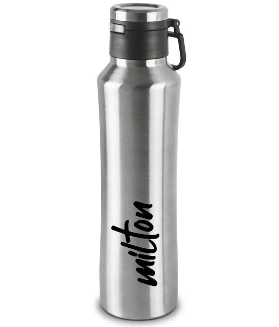 MILTON Gulp 900 Thermosteel 24 Hours Hot or Cold Water Bottle, 770 ml, Silver - Silver