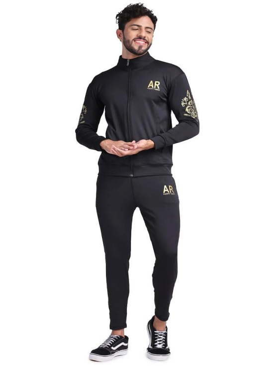 yellow tree Black Polyester Relaxed Fit Mens Tracksuit ( Pack of 1 ) - None