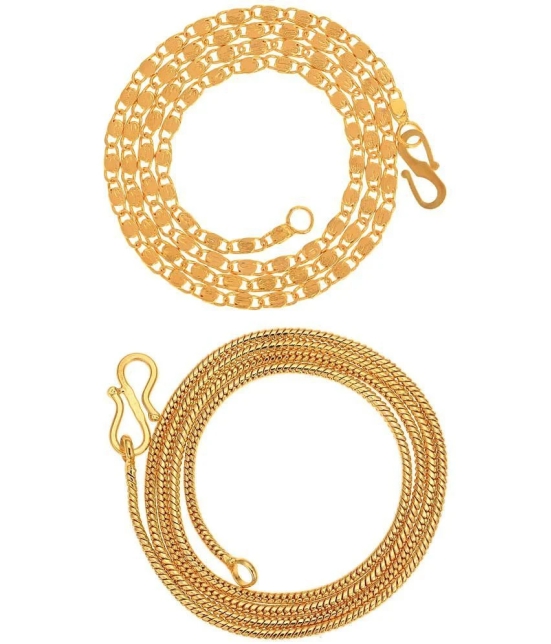 AanyaCentric Combo of 2 Gold Plated 22inches Long Fashion Chain - None