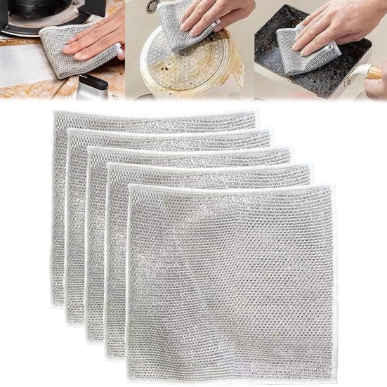 Multifunctional Non-Scratch Wire Dishcloth-Pack of 5 = 6 MONTH PACK