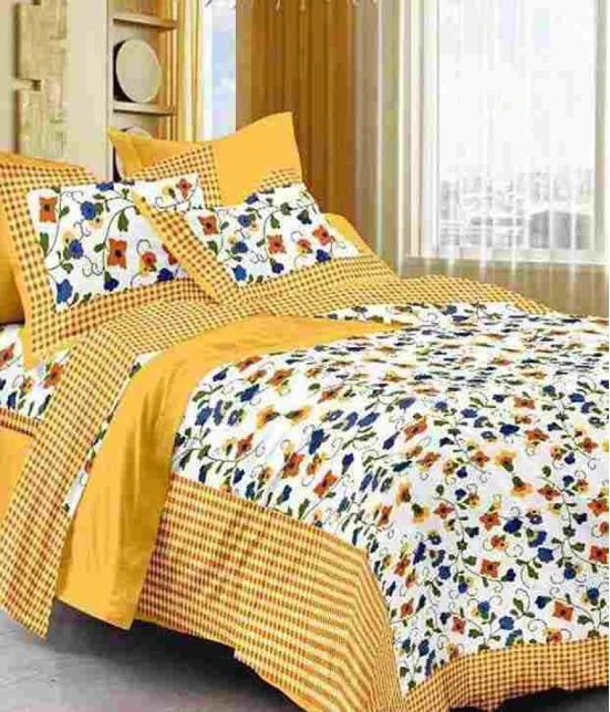 Kismat Collection Cotton 1 Bedsheet with 2 Pillow Covers ( x )