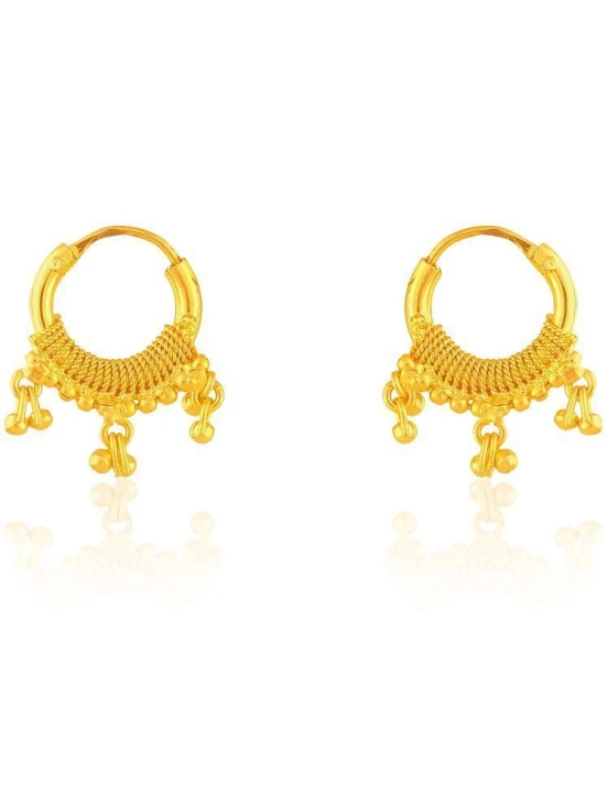 Drashti Collection Golden Bali Earrings ( Pack of 1 ) - Golden