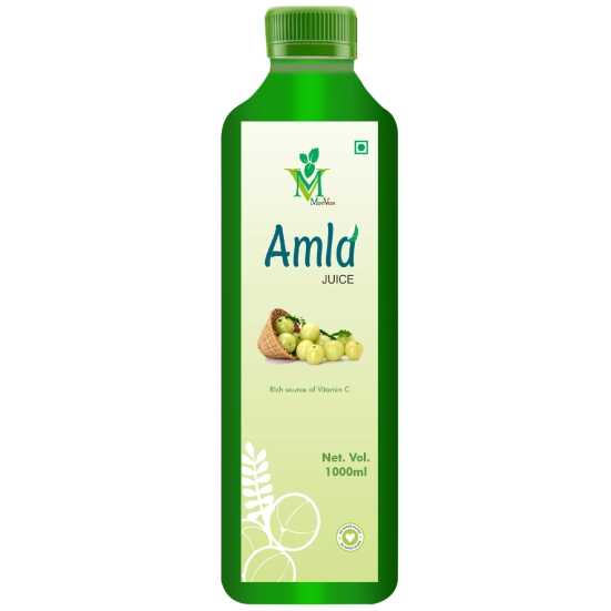 Mint Veda 100% Natural and Herbal Wild Amla Juice 1L | Juice for Health Hair and Skin | Vitamin C | Paraben free | High Fiber For Better Digestion, Immunity Pack of 1