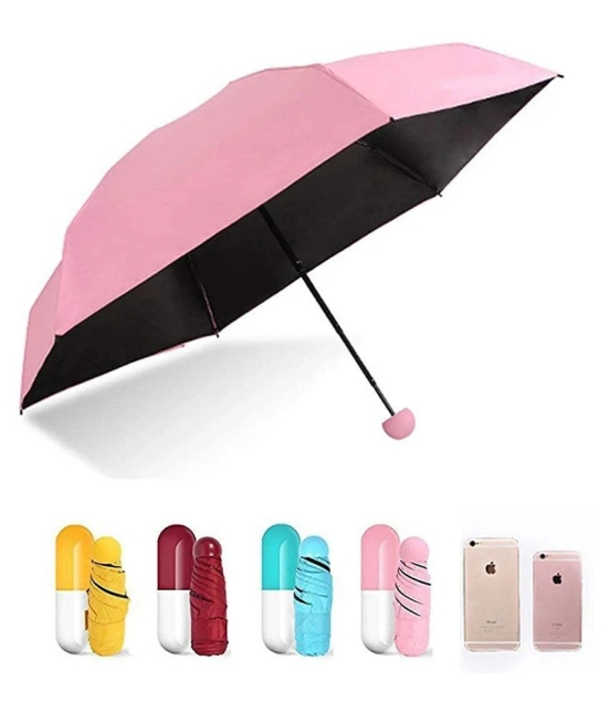 Hope Smile Travel Umbrella Windproof and UV Protection with Capsule Case - Multi