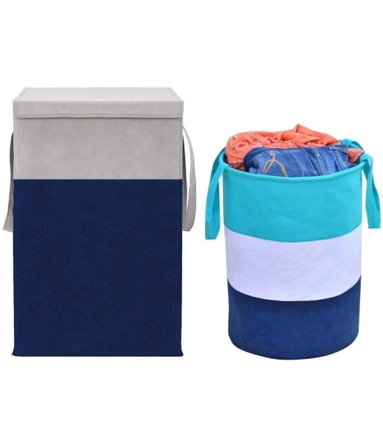 HOMETALES Blue Laundry Bag