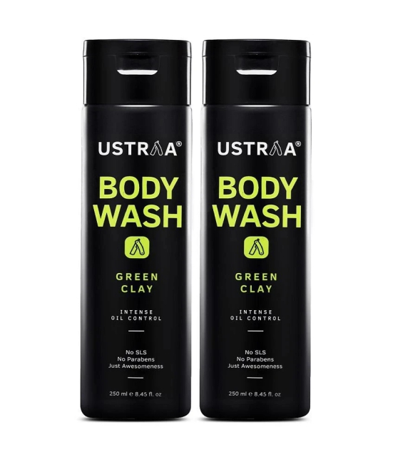 Ustraa Body Wash-Green Clay - 200 ml (Pack of 2)