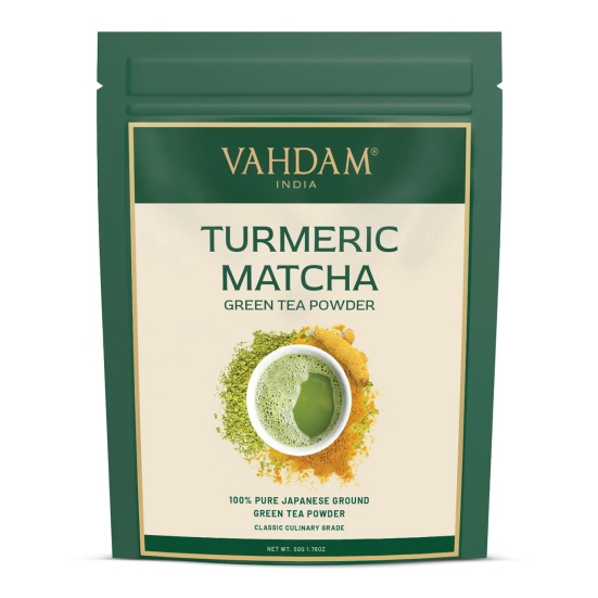 Turmeric Matcha Green Tea Powder 50 g-Turmeric Matcha Green Tea Powder, 50 g