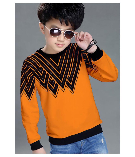 Force Boys Cotton Tshirts Orange, Black 3-4 Years - None