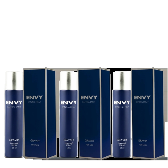 ENVY Natural Spray Gravity Perfume Pack of 3 -180ml