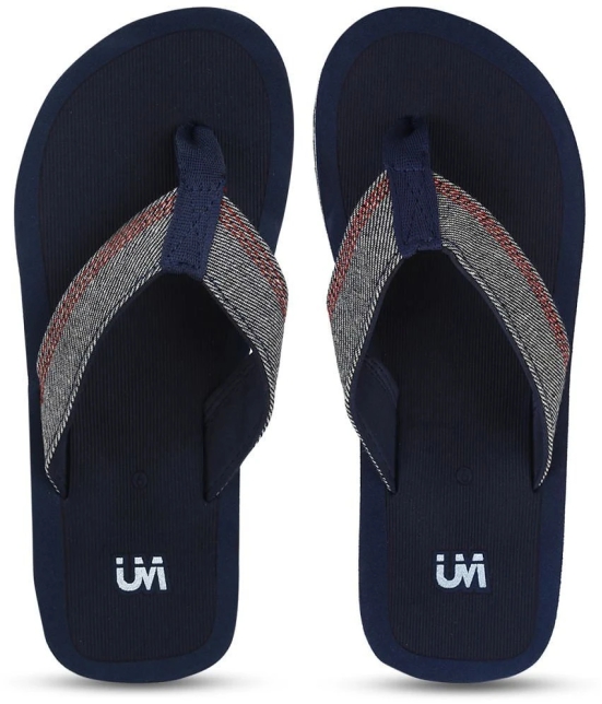 UrbanMark Men Comfortable Light Weight Jeans Upper Slippers- Navy - None