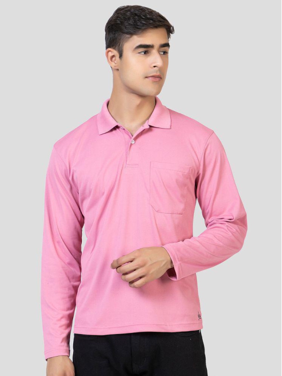 YHA - Pink Cotton Blend Regular Fit Mens Polo T Shirt ( Pack of 1 ) - None