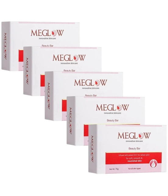 Meglow Beauty Soap for All Skin Type ( Pack of 5 )