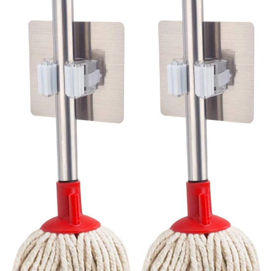 Wall Mounted Mop & Broom Hanger Holder Organiser-Pack of 15