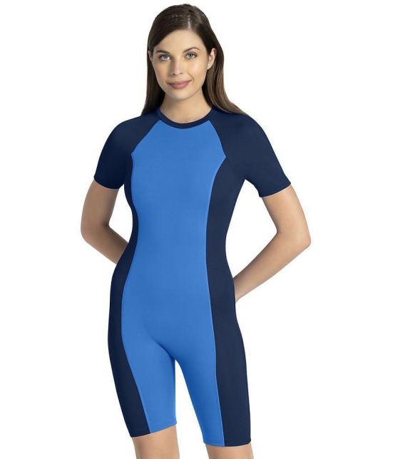 Amante Nylon Blue Bodysuits - - None