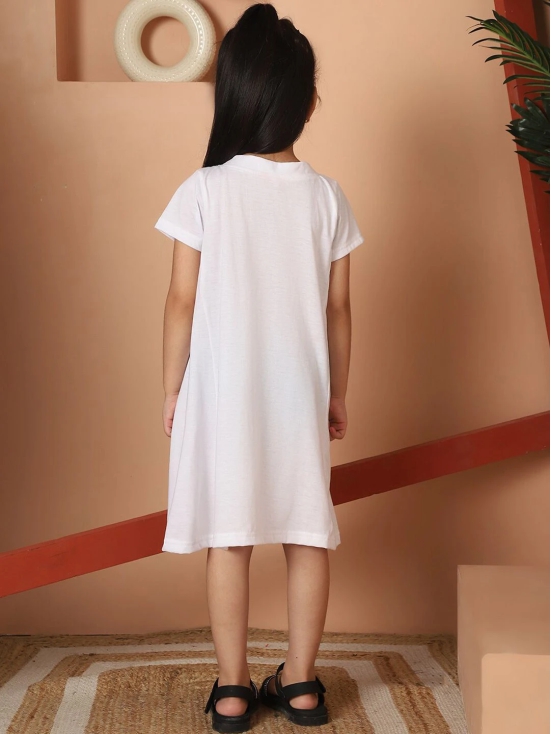 MINI & MING Round Neck Short Sleeves Cotton A-Line Dress