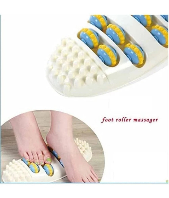 DHS Mart Pain Relief & Deep Relx Wood Polish Block plastic roller acupoint foot massager 1 no.s