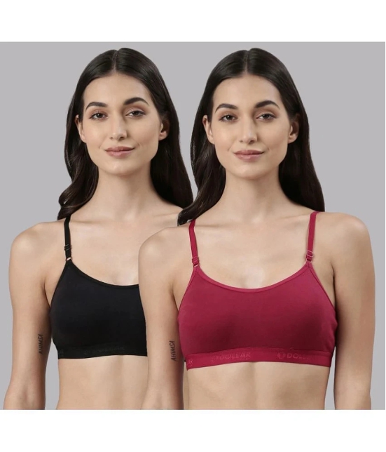 Dollar Missy Multicolor Cotton Non Padded Womens Bralette Bra ( Pack of 2 ) - None