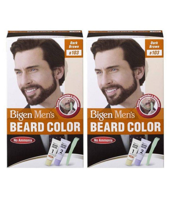 Bigen Pack of 2 Dark Brown Beard Colours B 103 for Men