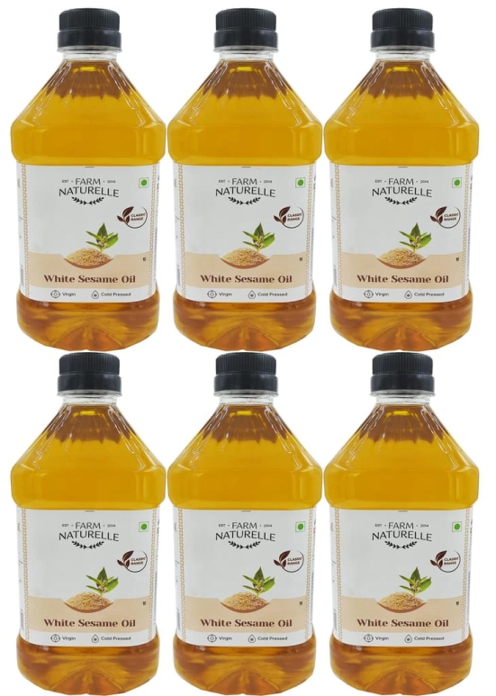 Farm Naturelle Virgin White Sesame Oil 1 LTR x 6 Bottle