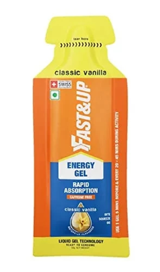 Fast&Up Energy Gel- Classic Vanilla flavour - Pack of 5 Gel Sachets