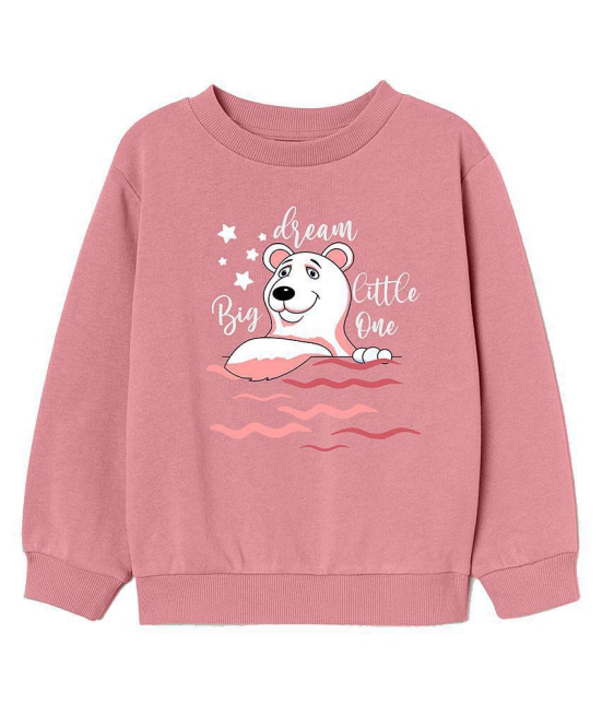 Naughty Ninos Girls Dark Pink Printed Sweatshirts - None