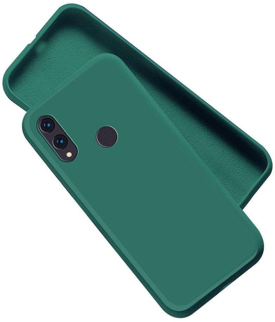 Case Vault Covers - Green Silicon Plain Cases Compatible For Realme 3 Pro ( Pack of 1 ) - Green