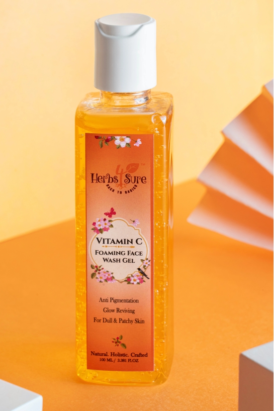 VITAMIN C FOAMING FACEWASH GEL- SULPHATE FREE-ANTI PIGMENTATION-COLLAGEN BOOSTER