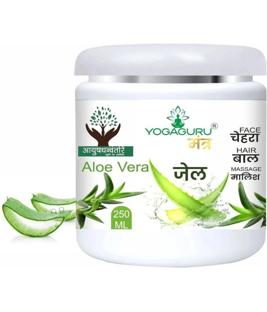 YOGAGURU MANTR Aloe Vera Gel For Skin Acne, Scars, Dark spots Face & Hair 250ML