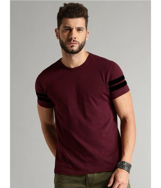 Forbro - Maroon Cotton Blend Regular Fit Men's T-Shirt ( Pack of 1 ) - None