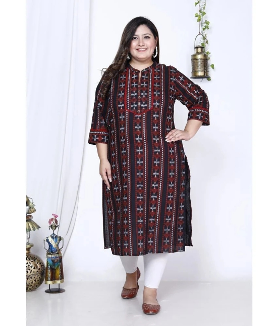 Swasti Cotton Printed Straight Womens Kurti - Black ( Pack of 1 ) - None