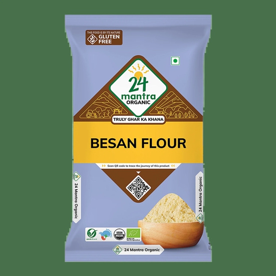 24 Mantra Organic Besan Flour, 500 gms