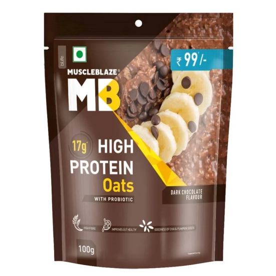 MuscleBlaze High Protein Oats,  100 g  Dark Chocolate