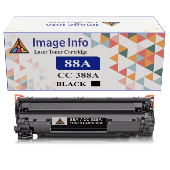 ImageInfo 88aA Black Toner Cartridge for HP CC 388A Compatible-BLACK