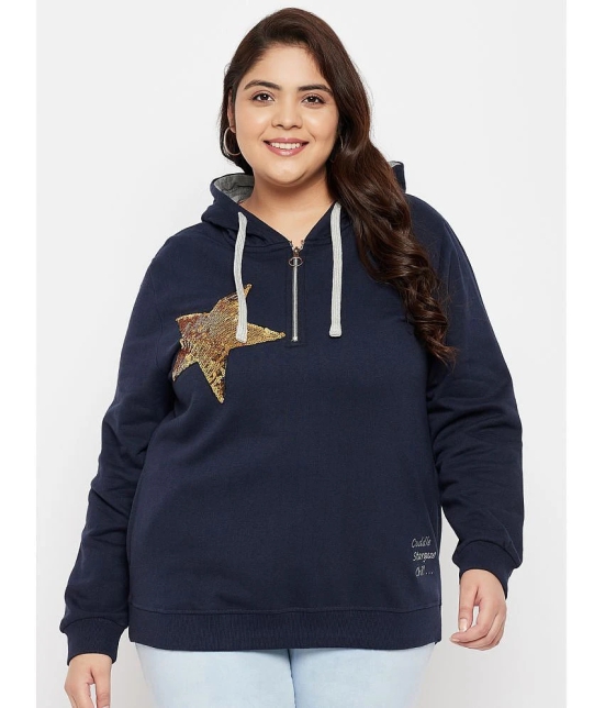 AUSTIVO Cotton Navy Zippered Sweatshirt - None