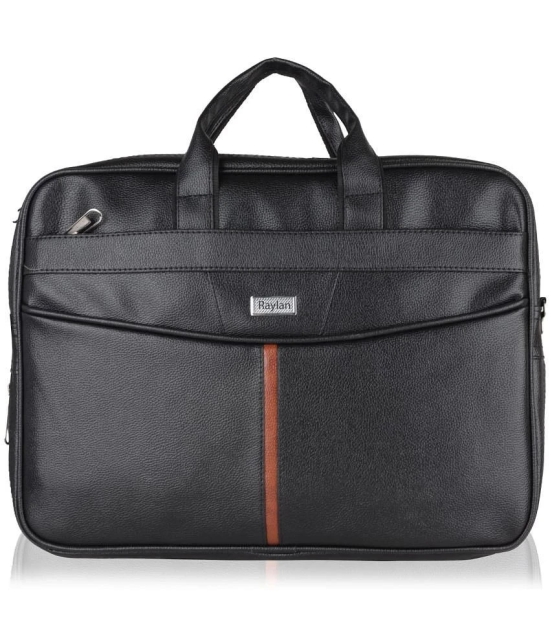 Raylan Black Solid Messenger Bag - Black